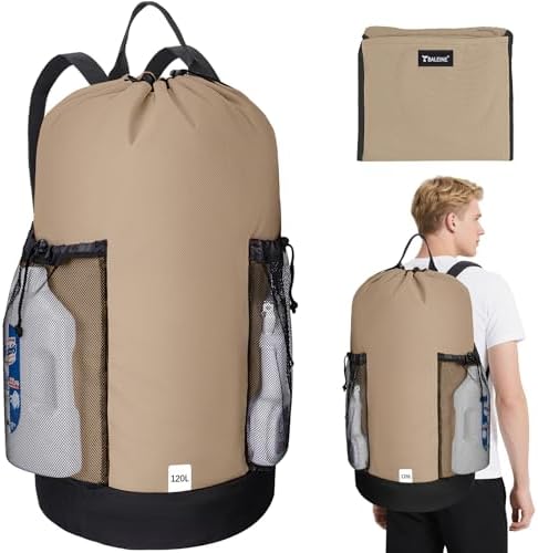 BALEINE 120L Laundry Bag Backpack — Khaki