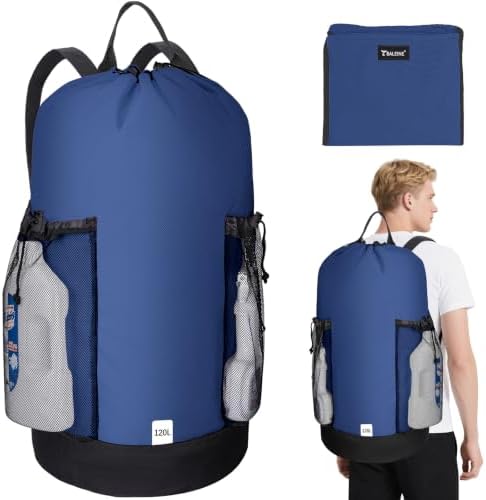 BALEINE 120L Laundry Bag Backpack — Navy