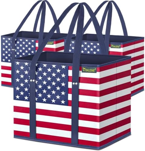 BALEINE 3Pk Reusable Grocery Bags — Patriot Celebration