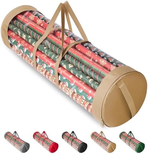 BALEINE Christmas Wrapping Paper Organizer Storage — Golden