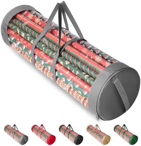 BALEINE Christmas Wrapping Paper Organizer Storage — Gray