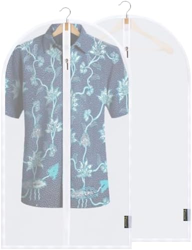 BALEINE Garment Bags for Hanging Clothes — White Translucent