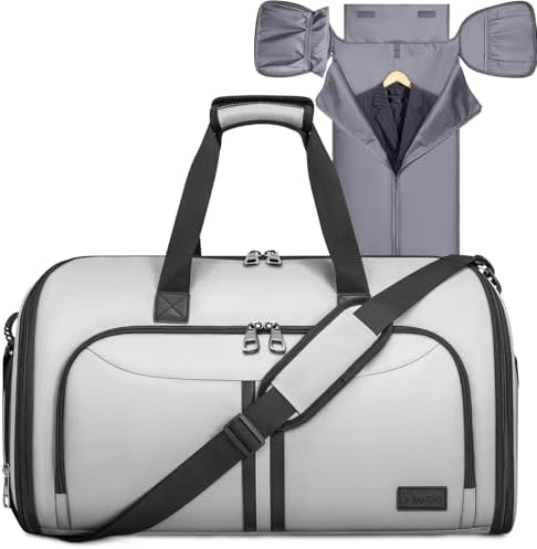 BALEINE Garment Bags for Travel, Water Resistant Carry on Suit Bag — Light Gray