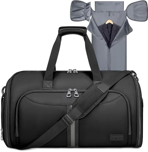 BALEINE Garment Bags for Travel, Water Resistant Carry on Suit Bag — Pure Black