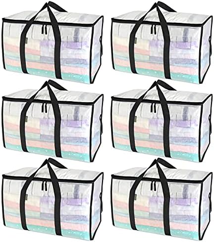 BALEINE Oversized Moving Bags with Reinforced Handles — Clear