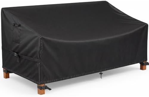 BALEINE Patio Furniture Covers Waterproof, Heavy Duty Outdoor Sofa Cover — Black Sofa