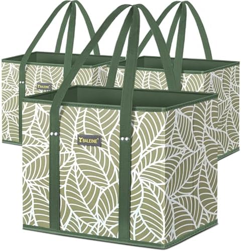 BALEINE Reusable Grocery Bags, Heavy Duty Shopping Tote Bag — Antique Foliage