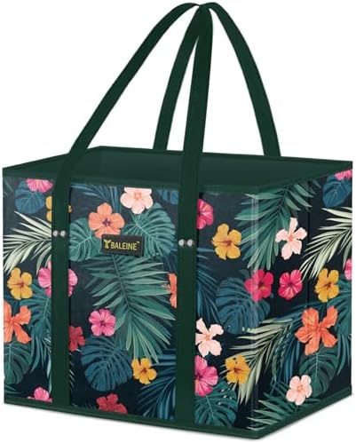 BALEINE Reusable Grocery Bags, Heavy Duty Shopping Tote Bag — Blossom Season