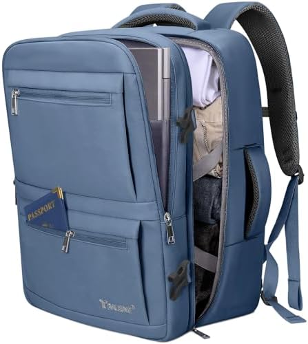 BALEINE Travel Backpack for Women Men — Dusty Blue