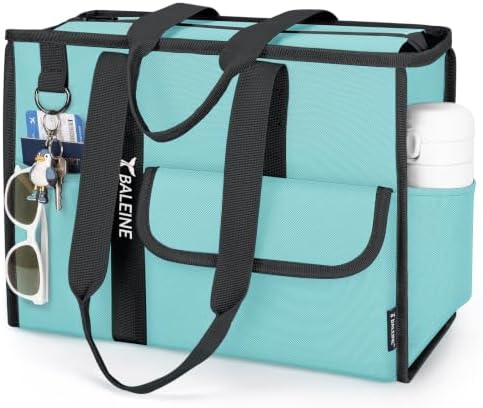BALEINE Utility Tote Bag for Women with Zipper, Teacher Nurse Work Bag — Blue